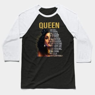 Black Woman T-Shirt, Afro Woman Graphic Tees Baseball T-Shirt